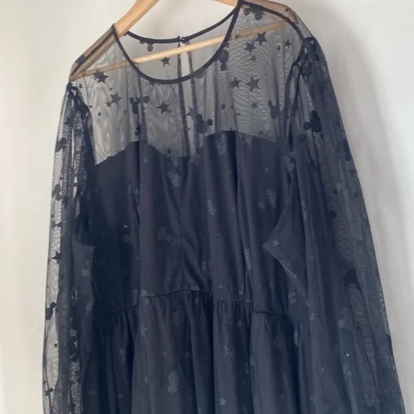 NWT Torrid 30 Mickey Stars Tulle Illusion Skater Dress - Picture 8 of 11